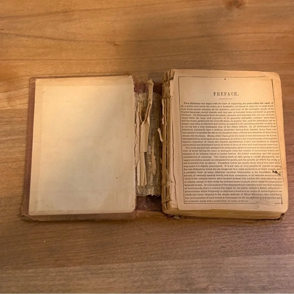 Vintage 1881 Allison’s Webster’s Dictionary 383 pages